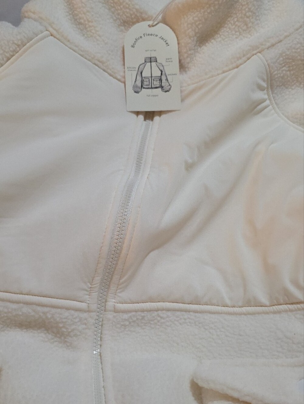 Blogilates Bonfire Fleece Jacket In Cream - Picture 7 of 7